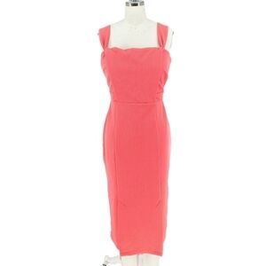 NEW Asos Off Shoulder Sheath Dress Pink 8 preppy barbiecore Business casual